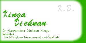 kinga dickman business card